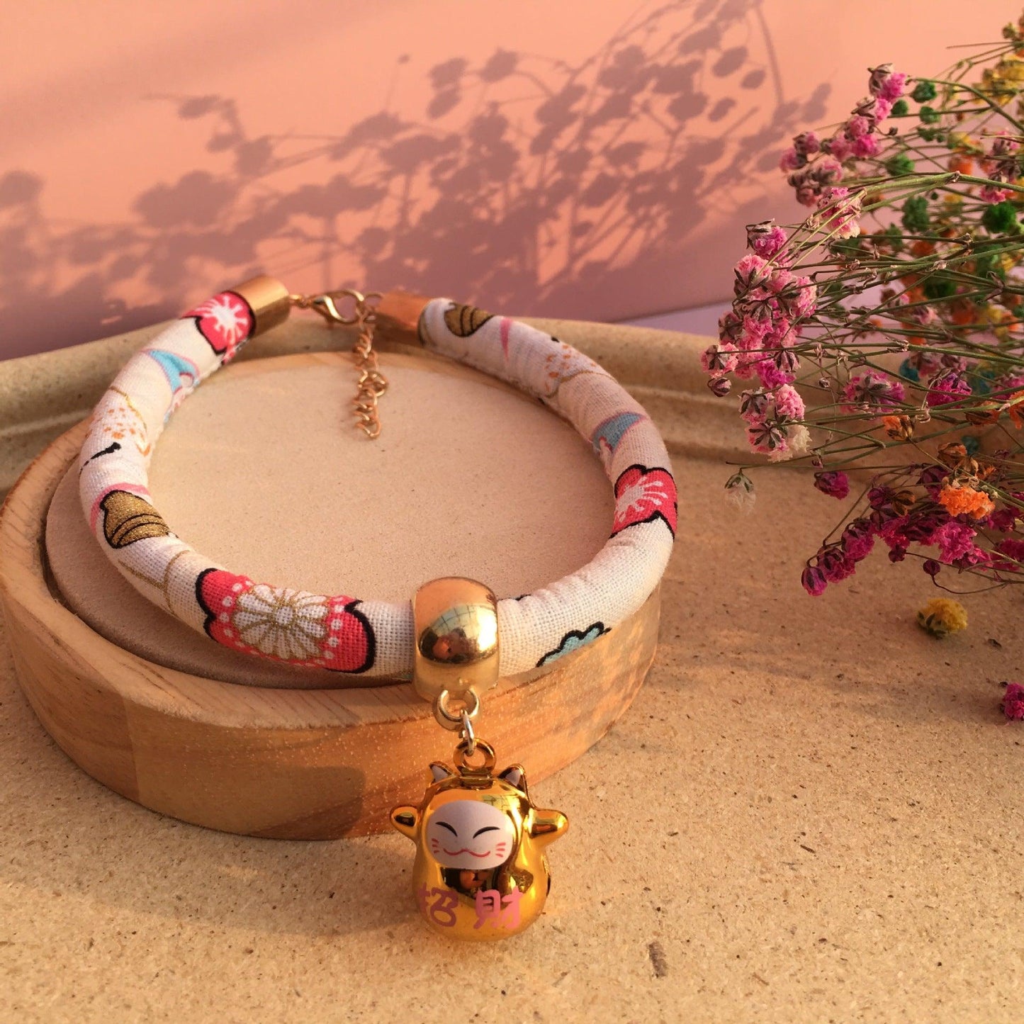 Striped Nylon Bell Collar For Cats And Dogs