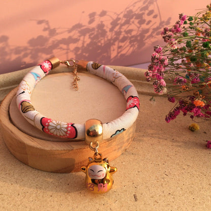 Striped Nylon Bell Collar For Cats And Dogs