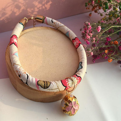 Striped Nylon Bell Collar For Cats And Dogs