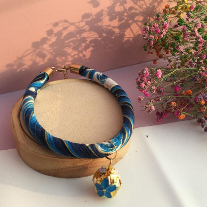 Striped Nylon Bell Collar For Cats And Dogs